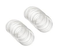 PATIKIL 100 Loops 0.6mm 22 Gauge Carbon Steel Jewelry Wire Craft Wire, Silver, 2pcs, 60mm Circle, DIY Crafts