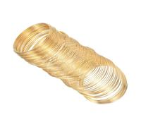 PATIKIL 100 Loops Memory Wire, 1pcs 1mm 18 Gauge Jewelry Wire Craft Wire Memory Steel Wire for Jewelry Making Bracelets Beading DIY Crafts, Dark Gold