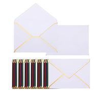 PATIKIL 100 Pack 5 x 7 Envelopes A7 Card Christmas Envelopes V Flap Envelopes with Gold Border for Office, Wedding Gift Cards, Invitations, Graduation (Multicolor)