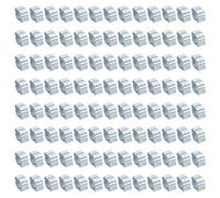 PATIKIL 100 Pack 7-9mm Double Ear Hose Clamp, Galvanized Steel O Clip Crimp Rings for Fuel Petrol Pipe Tube Fitting Connections, Silver Tone