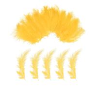 PATIKIL 100 Pack Fluffy Turkey Marabou Feathers,4-6 Inches Golden Natural Turkey Feathers for Crafting Dream Catcher Fringe Trim Fly Tying Party Decorations