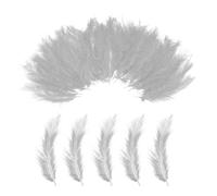 PATIKIL 100 Pack Fluffy Turkey Marabou Feathers,4-6 Inches Gray Natural Turkey Feathers for Crafting Dream Catcher Fringe Trim Fly Tying Party Decorations