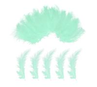 PATIKIL 100 Pack Fluffy Turkey Marabou Feathers,4-6 Inches Light Green Natural Turkey Feathers for Crafting Dream Catcher Fringe Trim Fly Tying Party Decorations