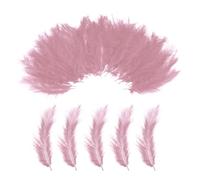 PATIKIL 100 Pack Fluffy Turkey Marabou Feathers,4-6 Inches Peach Pink Natural Turkey Feathers for Crafting Dream Catcher Fringe Trim Fly Tying Party Decorations