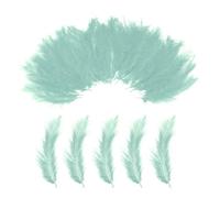 PATIKIL 100 Pack Fluffy Turkey Marabou Feathers,4-6 Inches Pure Green Natural Turkey Feathers for Crafting Dream Catcher Fringe Trim Fly Tying Party Decorations