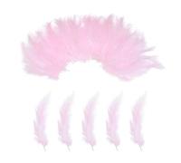 PATIKIL 100 Pack Fluffy Turkey Marabou Feathers,4-6 Inches Pure Pink Natural Turkey Feathers for Crafting Dream Catcher Fringe Trim Fly Tying Party Decorations