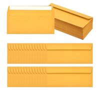 PATIKIL 100 Pack Golden #10 Business Envelopes, Colored Self Seal Letter Size Envelopes for Business Mailing Office Checks Invitation, 24.1 x 10.5 cm