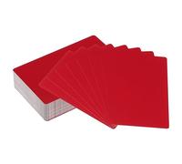 PATIKIL 100 Pack Metal Business Cards Blank, 0.21mm Thick 3.4x2.1 Inch Aluminum Laser Engrave Printable Name Card for Custom DIY, Red