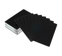 PATIKIL 100 Pack Metal Business Cards Blank, 0.21mm Thick 3.4x2.1 Inch Aluminum Laser Engrave Printable Name Card for Custom DIY, Black