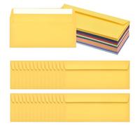 PATIKIL 100 Pack Mixed Color #10 Business Envelopes, Colored Self Seal Letter Size Envelopes for Business Mailing Office Checks Invitation, 24.1 x 10.5 cm