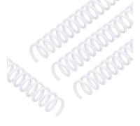 PATIKIL 100 Pack Plastic Spiral Binding Coils, 10mm(3/8") Binding Coils 50 Sheet Capacity Spiral Binder Rings 4:1 Pitch for Office Classroom, White