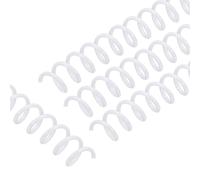 PATIKIL 100 Pack Plastic Spiral Binding Coils, 11mm(7/16") Binding Coils 60 Sheet Capacity Spiral Binder Rings 3:1 Pitch for Office Classroom, White
