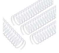 PATIKIL 100 Pack Plastic Spiral Binding Coils, 14mm(9/16") Binding Coils 90 Sheet Capacity Spiral Binder Rings 4:1 Pitch for Office Classroom, White