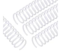 PATIKIL 100 Pack Plastic Spiral Binding Coils, 16mm(5/8") Binding Coils 105 Sheet Capacity Spiral Binder Rings 4:1 Pitch for Office Classroom, White