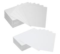 PATIKIL 100 Pack Sublimation Metal Business Cards Blank, 0.22mm Thick 3.4x2.1 Inch Aluminum Printable Name Card for Custom DIY Print, White&Silver(50pcs Each)