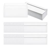 PATIKIL 100 Pack White #10 Business Envelopes, Colored Self Seal Letter Size Envelopes for Business Mailing Office Checks Invitation, 24.1 x 10.5 cm