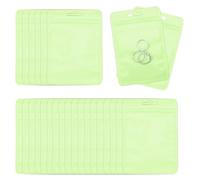 PATIKIL 100 Pcs Anti Tarnish Jewelry Bags, Plastic Zipper Lock Jewelry Pouch for Holding Storage Rings Earrings, 5 x 3.4 Inch, Yellow