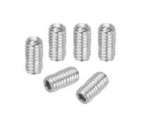 PATIKIL 100 Pcs Hex Socket Grub Screw, M2.5x3mm Flat Point Grub Bolt 304 Stainless Steel Head Socket Set Screws for Door Handles Light Fixture Repair