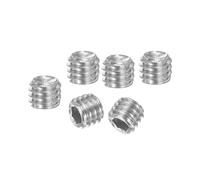 PATIKIL 100 Pcs Hex Socket Grub Screw, M4x3mm Flat Point Grub Bolt 304 Stainless Steel Head Socket Set Screws for Door Handles Light Fixture Repair
