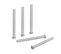 PATIKIL 100 Pcs Pan Head Machine Screws, M3.5 x 40mm (0.6mm Pitch) Phillips Drive Metric 304 Stainless Steel Full Thread Round Head Small Screws Bolts for Cabinet Drawer Furniture Repairs