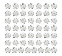 PATIKIL 100 Pcs Sequin Bead Flowers Patches, 0.8"/2cm Flowers Applique with Crystal Beaded Sew on Cloth Patch for Dress Garment Shoes Bags Accessory DIY Clothes Craft, Gray