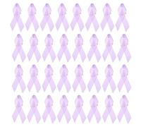 PATIKIL 100 Pieces Lavender Polyester Ribbon Satin Pins, Awareness Ribbon Satin with Safety Pins