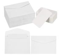 PATIKIL 100 Set Mini Envelopes with Blank Cards, 4.5x3.2 Blank Note Cards and Envelopes for Gift Wedding Invitation Graduation Holiday Thanksgiving Day Christmas, White