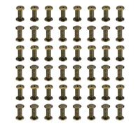 PATIKIL 100 Sets Chicago Screws, M5x14mm Chicago Screws Phillips Binding Post Screw Bolts Leather Rivets Fasteners Connectors Steel for Leather Belt Scrapbook Photo Albums, Brown