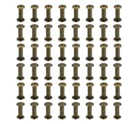 PATIKIL 100 Sets Chicago Screws, M5x16mm Chicago Screws Phillips Binding Post Screw Bolts Leather Rivets Fasteners Connectors Steel for Leather Belt Scrapbook Photo Albums, Brown