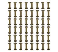 PATIKIL 100 Sets Chicago Screws, M5x18mm Chicago Screws Phillips Binding Post Screw Bolts Leather Rivets Fasteners Connectors Steel for Leather Belt Scrapbook Photo Albums, Brown