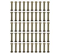 PATIKIL 100 Sets Chicago Screws, M5x30mm Chicago Screws Phillips Binding Post Screw Bolts Leather Rivets Fasteners Connectors Steel for Leather Belt Scrapbook Photo Albums, Brown