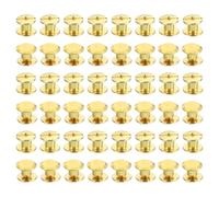 PATIKIL 100 Sets Chicago Screws, M5x4mm Chicago Screws Phillips Binding Post Screw Bolts Leather Rivets Brass Fasteners Connectors Steel for Leather Belt Scrapbook Photo Albums, Golden