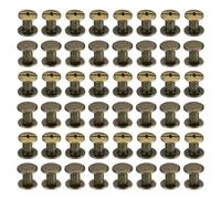 PATIKIL 100 Sets Chicago Screws, M5x8mm Chicago Screws Phillips Binding Post Screw Bolts Leather Rivets Fasteners Connectors Steel for Leather Belt Scrapbook Photo Albums, Brown