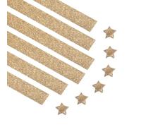 PATIKIL 100 Sheets Glittering Origami Star Paper Strips, Lucky Star Paper Strips Sparkling Decorative Folding Strip for DIY Art Crafts Handmade Project, Shiny Dark Coffee