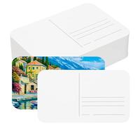 PATIKIL 100 Sheets Watercolor Postcards, 100% Cotton 4x6 Inch Blank Rounded Corners Water Color Paper Post Cards Rough for Mailing Art Painting Drawing, 140lb/300 GSM