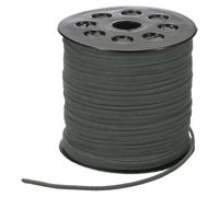 PATIKIL 100 Yards x 2.6mm Faux Suede Leather Cord, Leather Lace String for Bracelet Necklace Beading Making DIY Crafts, Dark Grey