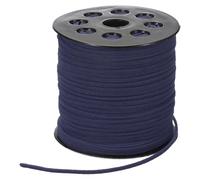 PATIKIL 100 Yards x 2.6mm Faux Suede Leather Cord, Leather Lace String for Bracelet Necklace Beading Making DIY Crafts, Navy