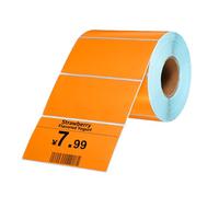 PATIKIL 1000 Pcs Thermal Labels, 2x3.94 Inch Thermal Printer Labels Stickers Self Adhesive Tags Rectangle Paper Roll Small for Printer Shipping Label Mailing UPS Barcode Address, Orange