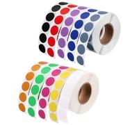 PATIKIL 10000 Pcs Colored Dots Stickers, 13mm Adhesive Round Color Coding Labels Sticky Polka Circle Price Sticker for Office Classroom Papers, Multicolored (1000 Pcs Per Roll, 10 Rolls)