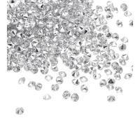 PATIKIL 10000 Pieces Clear Acrylic Diamonds Vase Fillers 4mm Wedding Table Scatter Crystals Diamond Fake Confetti Gems for Party Wedding Decor Photography Props, Silver Clear