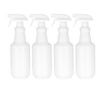 PATIKIL 1000ml/32oz Plastic Spray Bottles, 4pcs Adjustable Nozzle Leak Proof Empty Water Mist Stream Sprayer for Cleaning Solutions Plants Hair, White