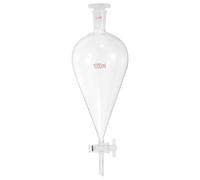 PATIKIL 1000ml Conical Separating Funnel, Borosilicate Glass Heavy Wall Lab Separatory Funnel with 24/29 Joints and PTFE Stopcock for Titration Extraction