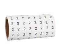 PATIKIL 1000pcs 0.4" Number Stickers, Mini Number 2 Sticker Numbers Labels Round Small Vinyl Self Adhesive Label Circle Decals 1 Roll Dots for Photo Album Poster Organize Inventory, Black