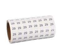 PATIKIL 1000pcs 0.4" Number Stickers, Mini Number 29 Sticker Numbers Labels Round Small Vinyl Self Adhesive Label Circle Decals 1 Roll Dots for Photo Album Poster Organize Inventory, Black