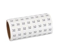PATIKIL 1000pcs 0.4" Number Stickers, Mini Number 32 Sticker Numbers Labels Round Small Vinyl Self Adhesive Label Circle Decals 1 Roll Dots for Photo Album Poster Organize Inventory, Black