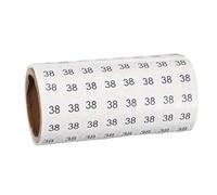 PATIKIL 1000pcs 0.4" Number Stickers, Mini Number 38 Sticker Numbers Labels Round Small Vinyl Self Adhesive Label Circle Decals 1 Roll Dots for Photo Album Poster Organize Inventory, Black