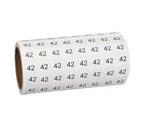 PATIKIL 1000pcs 0.4" Number Stickers, Mini Number 42 Sticker Numbers Labels Round Small Vinyl Self Adhesive Label Circle Decals 1 Roll Dots for Photo Album Poster Organize Inventory, Black