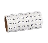 PATIKIL 1000pcs 0.4" Number Stickers, Mini Number 45 Sticker Numbers Labels Round Small Vinyl Self Adhesive Label Circle Decals 1 Roll Dots for Photo Album Poster Organize Inventory, Black