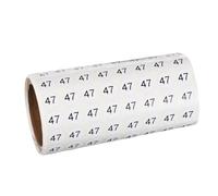 PATIKIL 1000pcs 0.4" Number Stickers, Mini Number 47 Sticker Numbers Labels Round Small Vinyl Self Adhesive Label Circle Decals 1 Roll Dots for Photo Album Poster Organize Inventory, Black