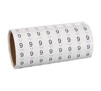PATIKIL 1000pcs 0.4" Number Stickers, Mini Number 9 Sticker Numbers Labels Round Small Vinyl Self Adhesive Label Circle Decals 1 Roll Dots for Photo Album Poster Organize Inventory, Black